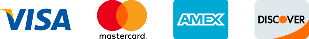 Visa, Mastercard, American Express e Discover